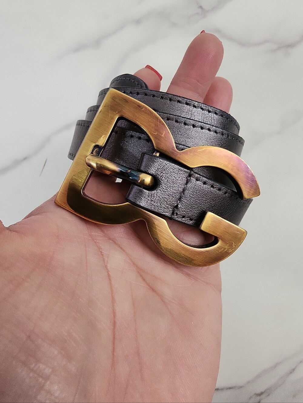 Authentic Leather DG Belt Fits 31" To 35"